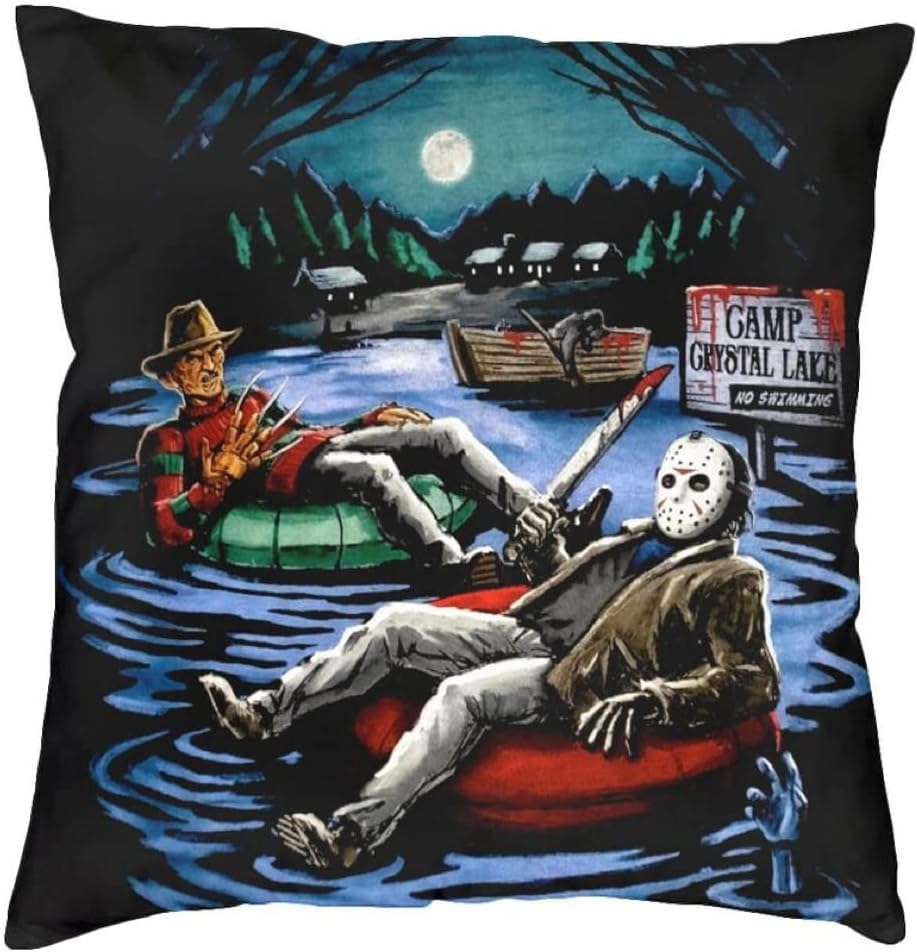Décoration intérieur - Housse de coussin - Freddy VS Jason