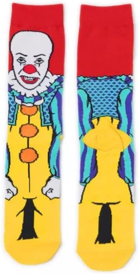 Chaussettes IT le clown socks années 80 roman horreur film unisexe