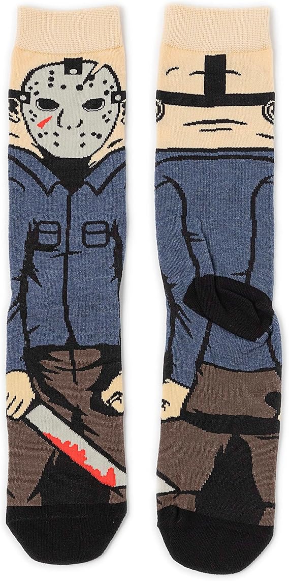 Chaussettes Jason Voorhees Vendredi 13 film d'horreur unisexe, noir, 43